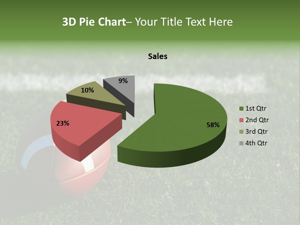 A Football Sitting On Top Of A Lush Green Field PowerPoint Template