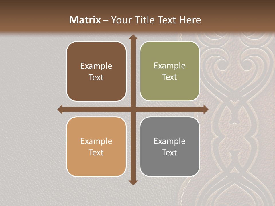 A Brown And Black Leather Texture Powerpoint Presentation PowerPoint Template