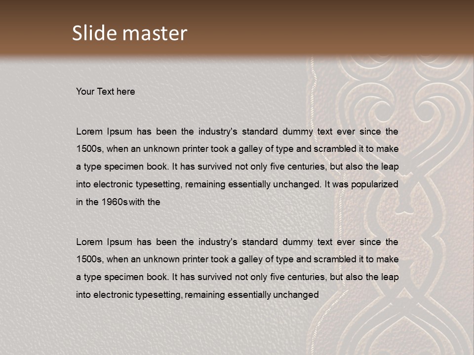 A Brown And Black Leather Texture Powerpoint Presentation PowerPoint Template