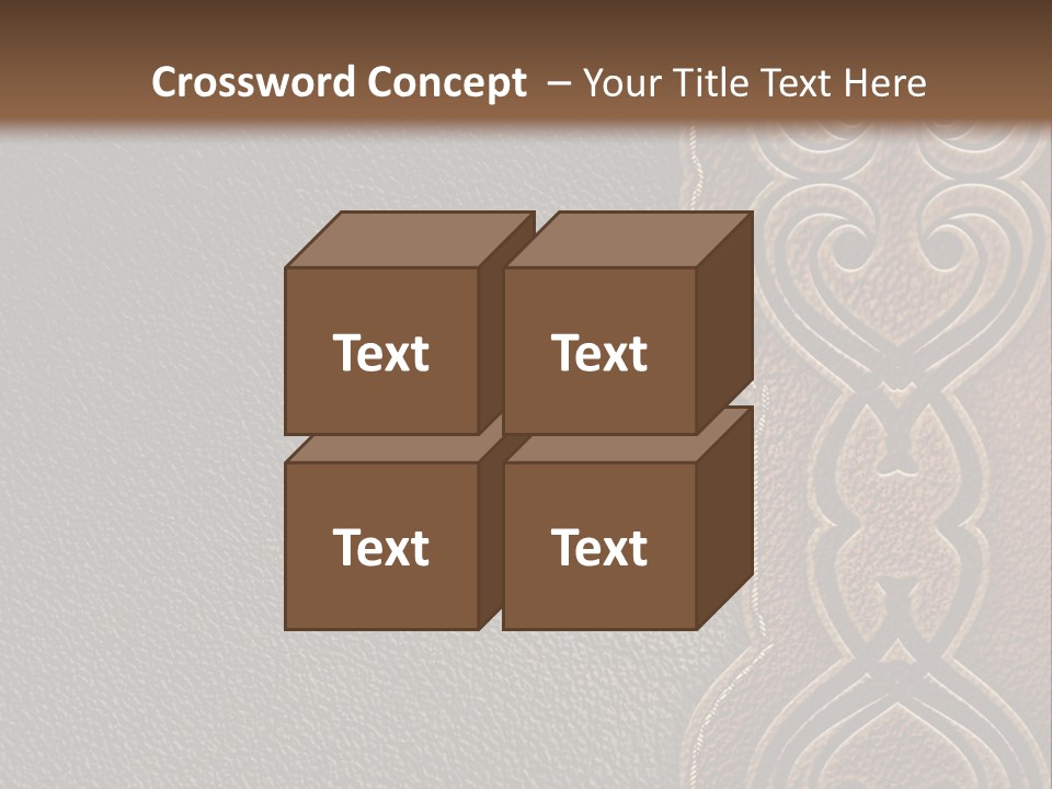 A Brown And Black Leather Texture Powerpoint Presentation PowerPoint Template