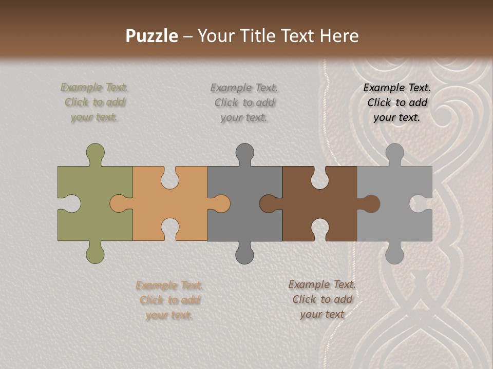 A Brown And Black Leather Texture Powerpoint Presentation PowerPoint Template