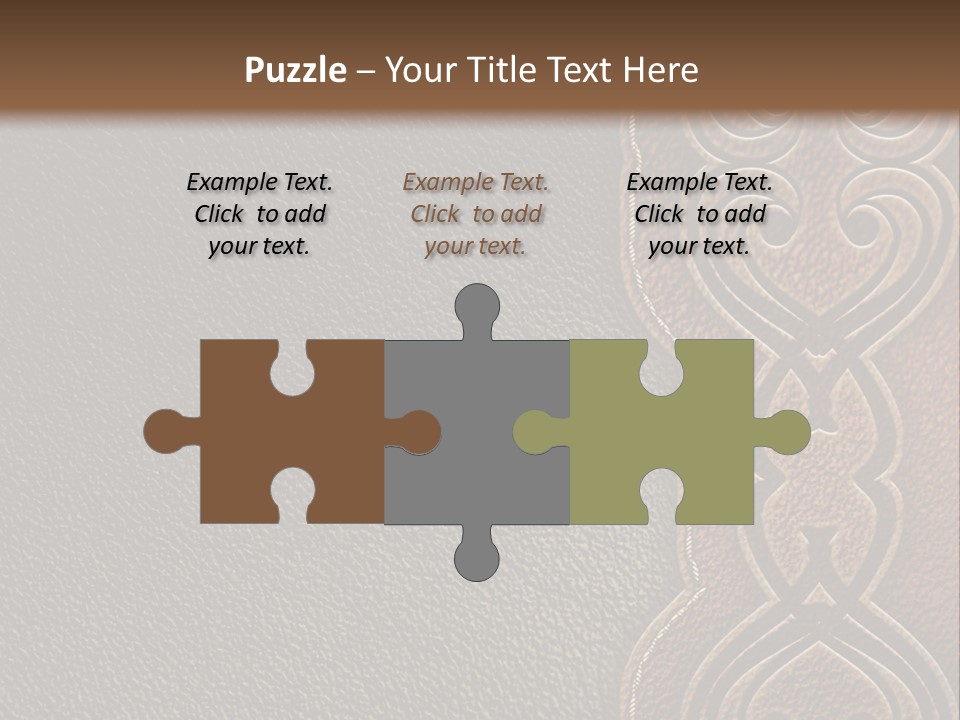 A Brown And Black Leather Texture Powerpoint Presentation PowerPoint Template