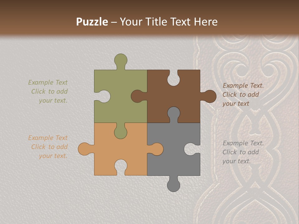 A Brown And Black Leather Texture Powerpoint Presentation PowerPoint Template