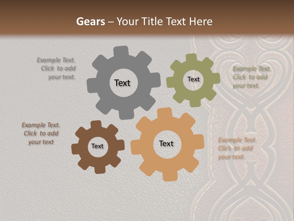 A Brown And Black Leather Texture Powerpoint Presentation PowerPoint Template