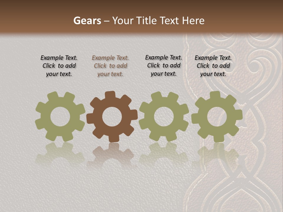 A Brown And Black Leather Texture Powerpoint Presentation PowerPoint Template