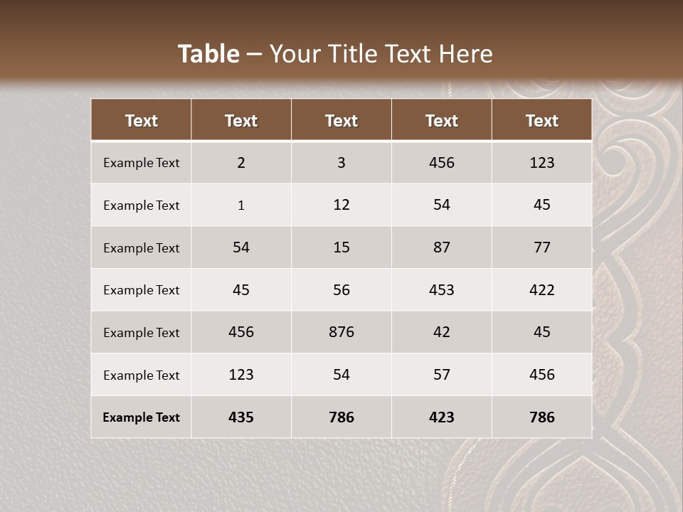 A Brown And Black Leather Texture Powerpoint Presentation PowerPoint Template