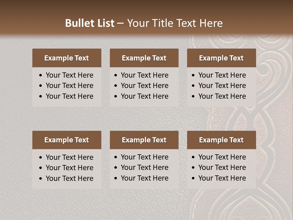 A Brown And Black Leather Texture Powerpoint Presentation PowerPoint Template