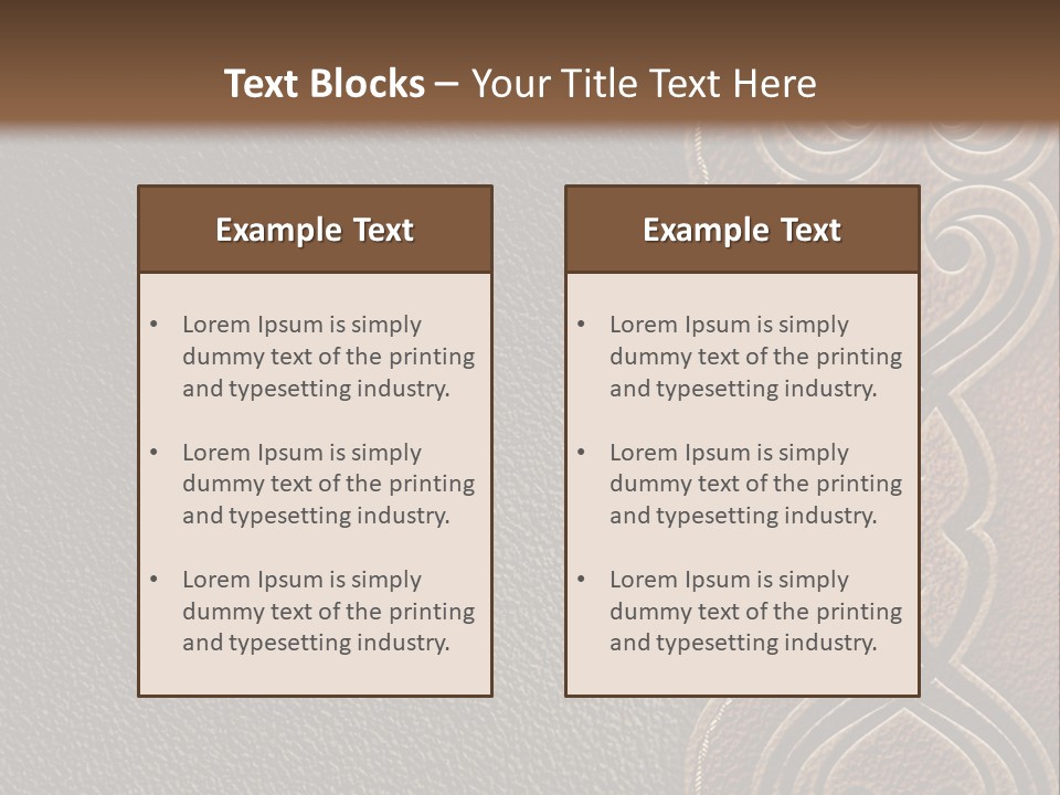A Brown And Black Leather Texture Powerpoint Presentation PowerPoint Template
