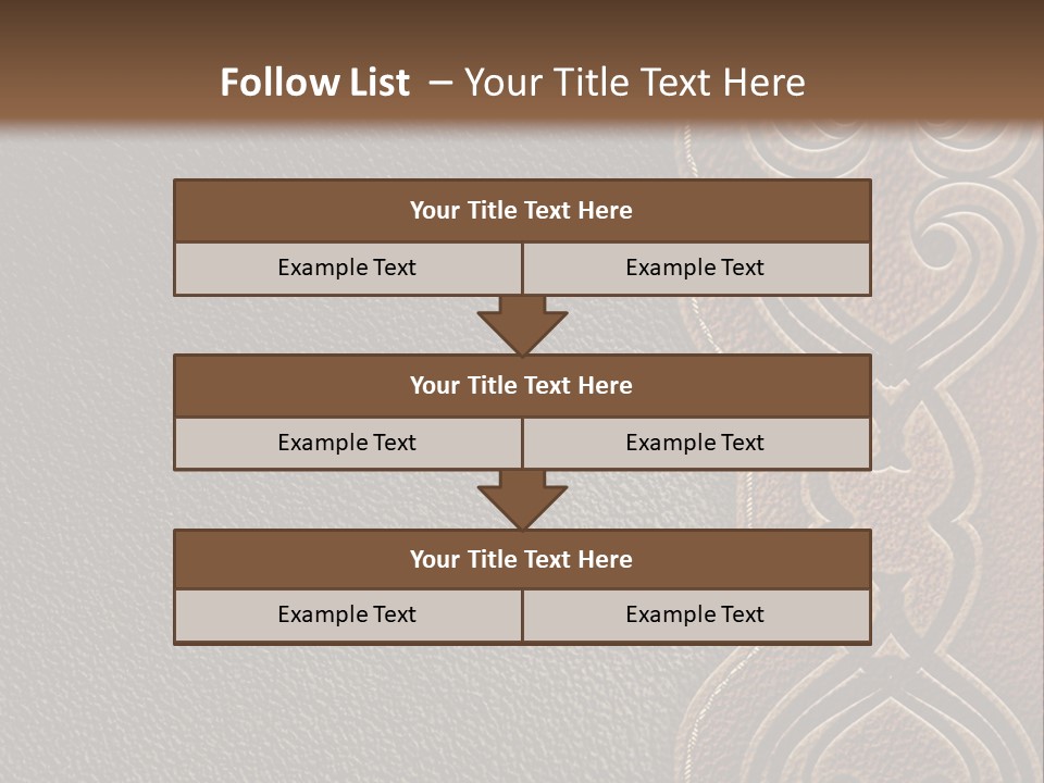 A Brown And Black Leather Texture Powerpoint Presentation PowerPoint Template