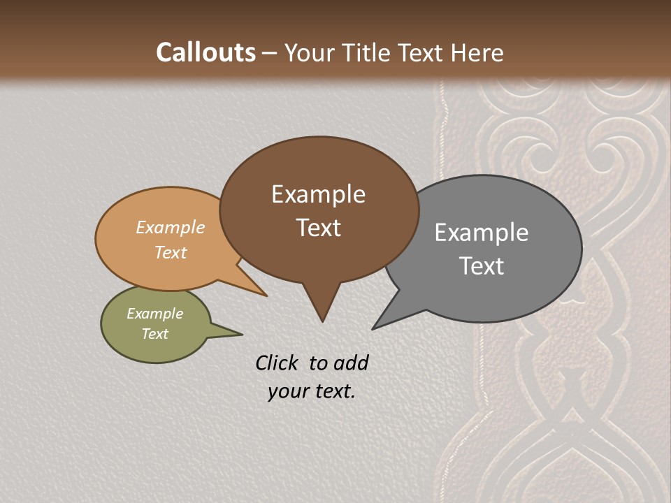 A Brown And Black Leather Texture Powerpoint Presentation PowerPoint Template