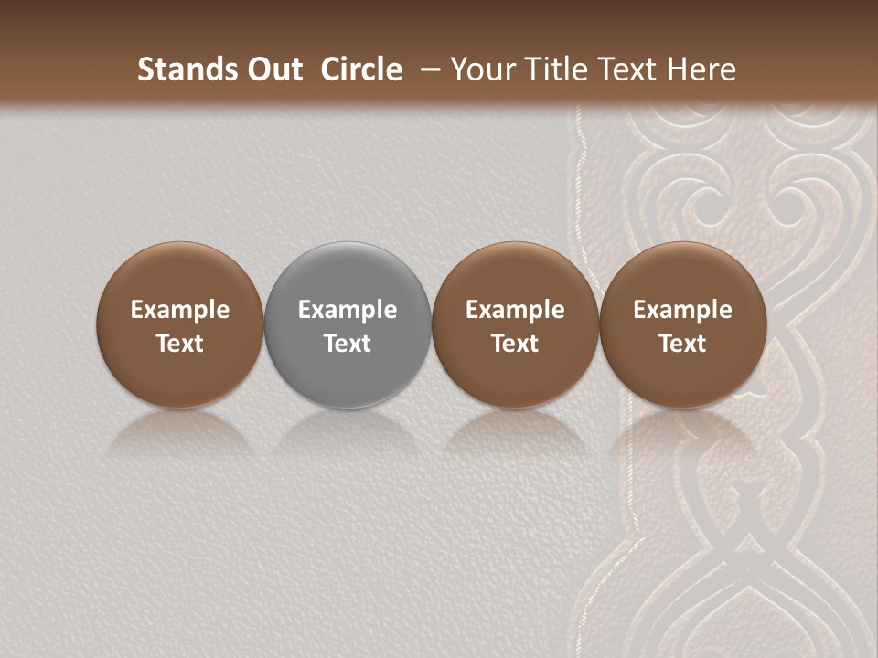 A Brown And Black Leather Texture Powerpoint Presentation PowerPoint Template
