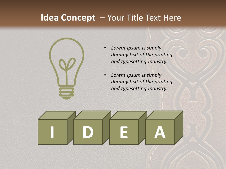 A Brown And Black Leather Texture Powerpoint Presentation PowerPoint Template