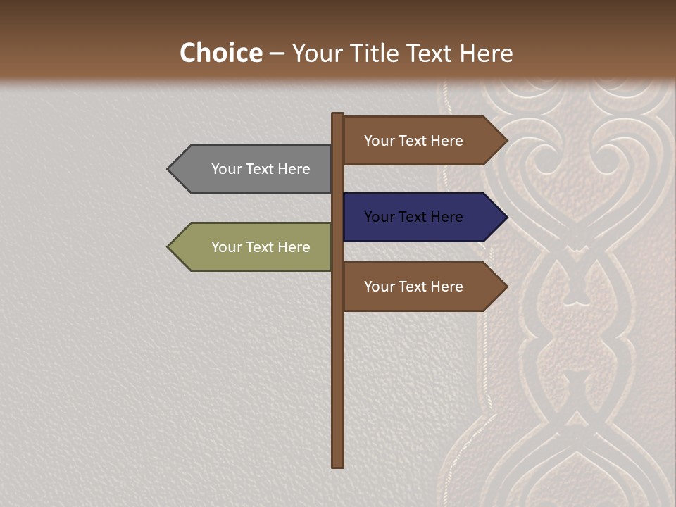 A Brown And Black Leather Texture Powerpoint Presentation PowerPoint Template