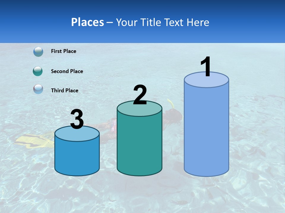 A Woman Swimming In The Ocean With A Snorkel PowerPoint Template