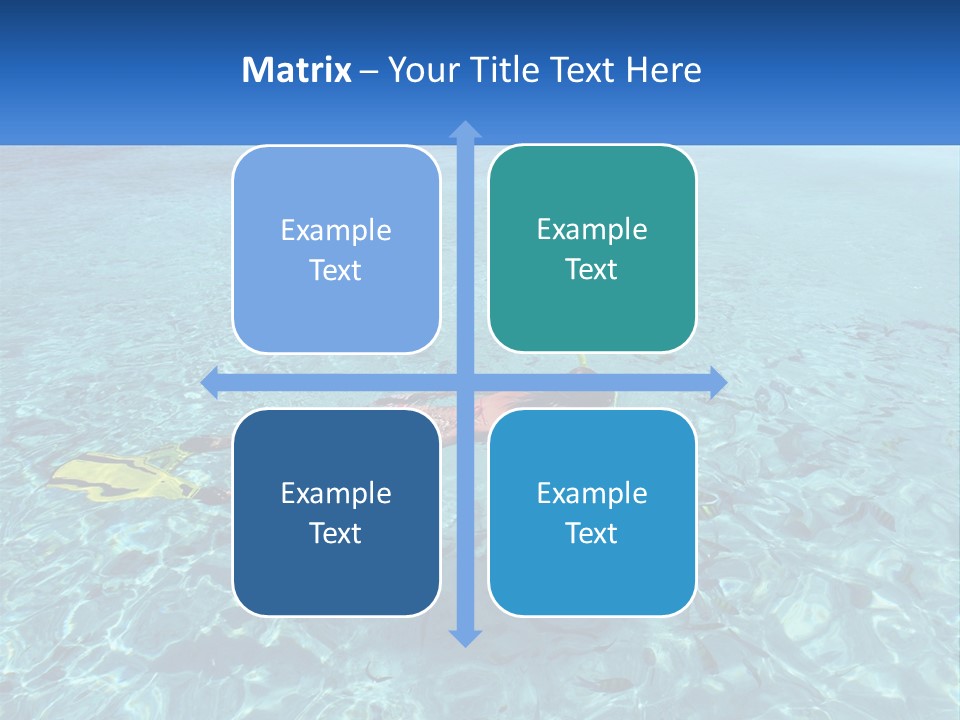 A Woman Swimming In The Ocean With A Snorkel PowerPoint Template