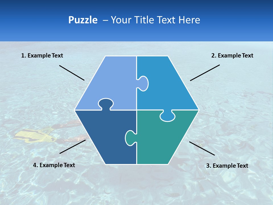 A Woman Swimming In The Ocean With A Snorkel PowerPoint Template