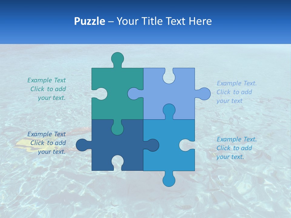 A Woman Swimming In The Ocean With A Snorkel PowerPoint Template