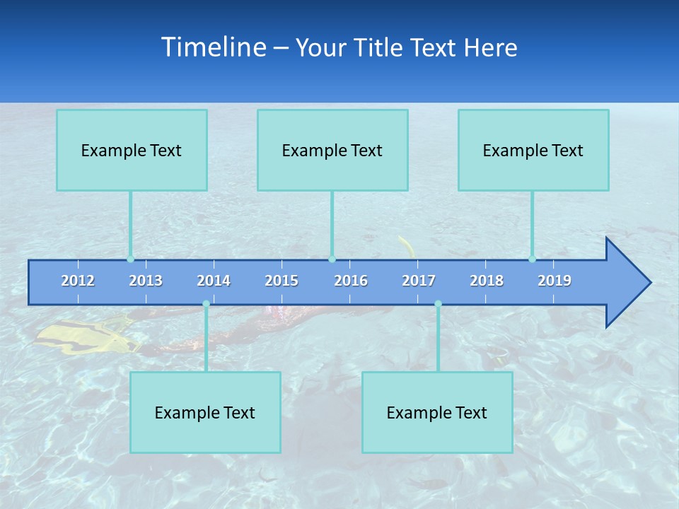 A Woman Swimming In The Ocean With A Snorkel PowerPoint Template