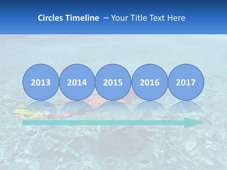 A Woman Swimming In The Ocean With A Snorkel PowerPoint Template
