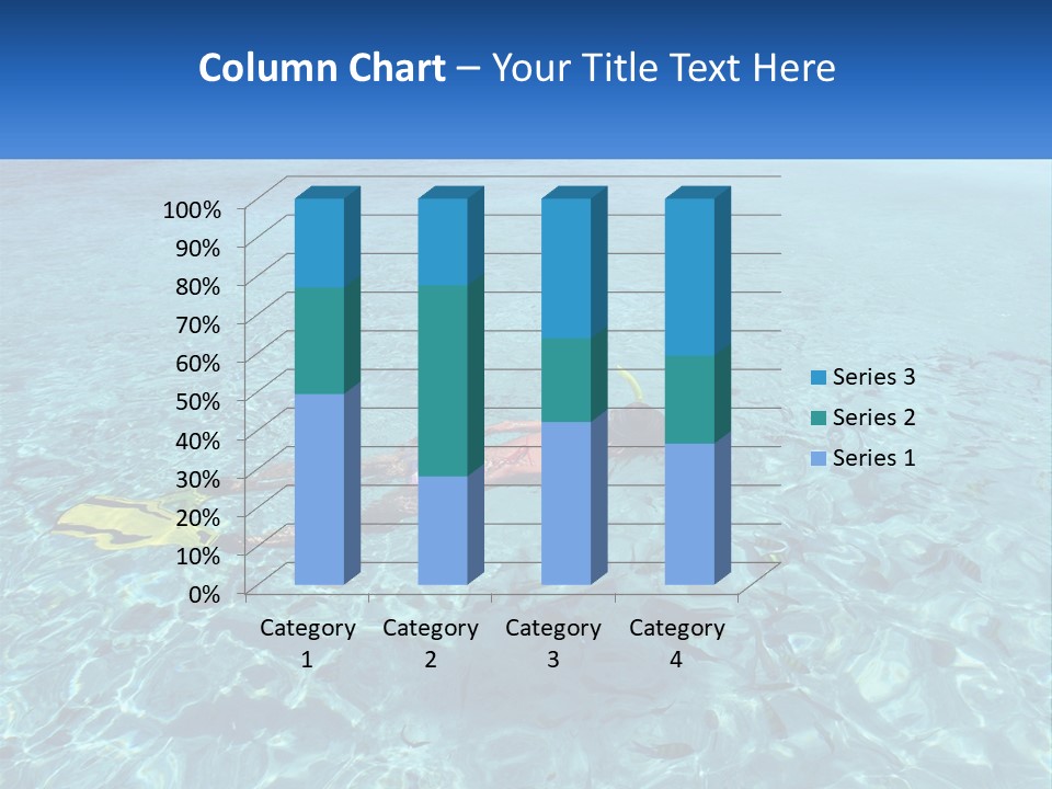 A Woman Swimming In The Ocean With A Snorkel PowerPoint Template
