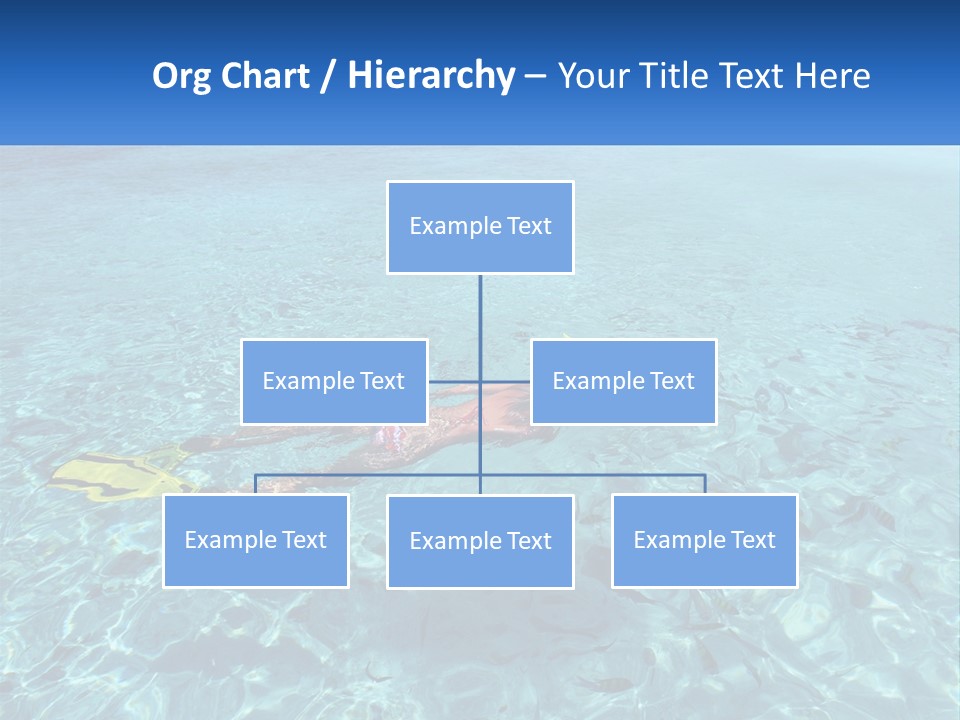 A Woman Swimming In The Ocean With A Snorkel PowerPoint Template