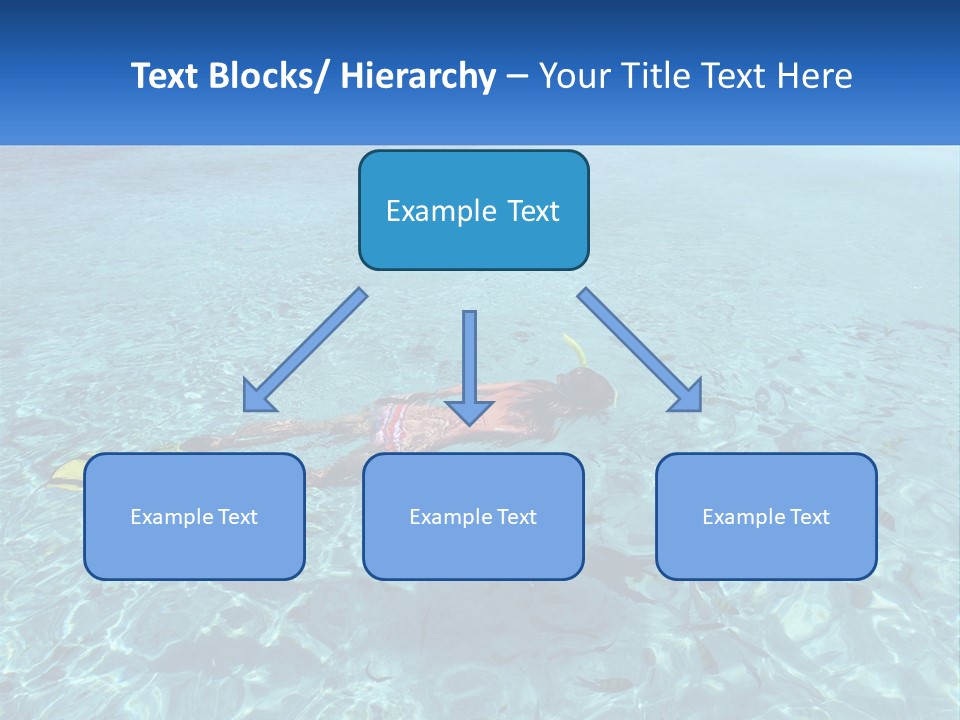 A Woman Swimming In The Ocean With A Snorkel PowerPoint Template