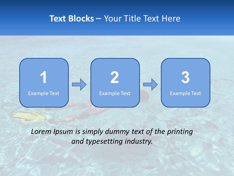 A Woman Swimming In The Ocean With A Snorkel PowerPoint Template