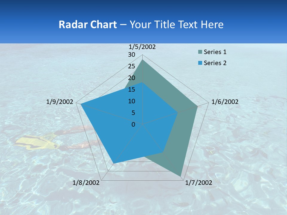 A Woman Swimming In The Ocean With A Snorkel PowerPoint Template