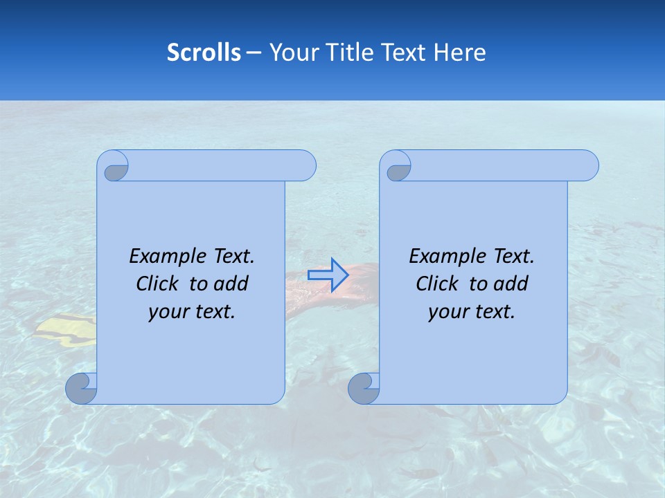 A Woman Swimming In The Ocean With A Snorkel PowerPoint Template