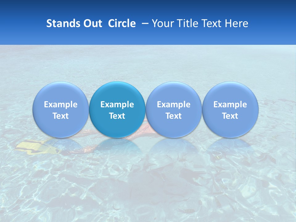 A Woman Swimming In The Ocean With A Snorkel PowerPoint Template