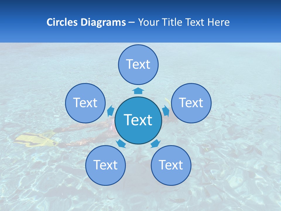 A Woman Swimming In The Ocean With A Snorkel PowerPoint Template