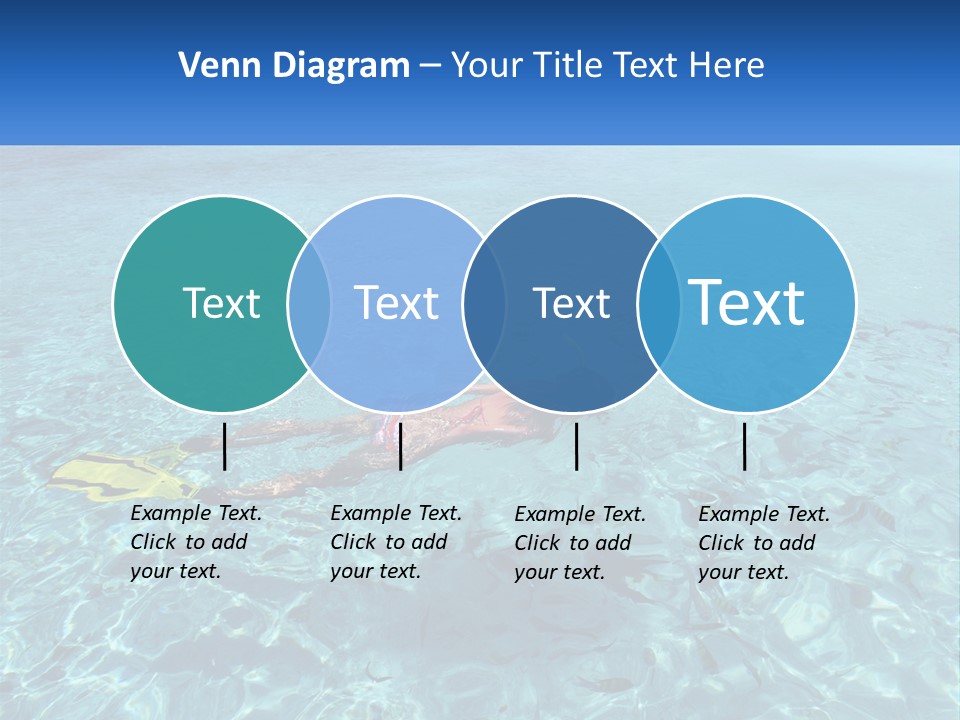 A Woman Swimming In The Ocean With A Snorkel PowerPoint Template