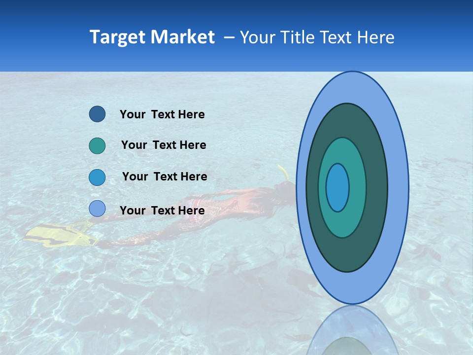 A Woman Swimming In The Ocean With A Snorkel PowerPoint Template