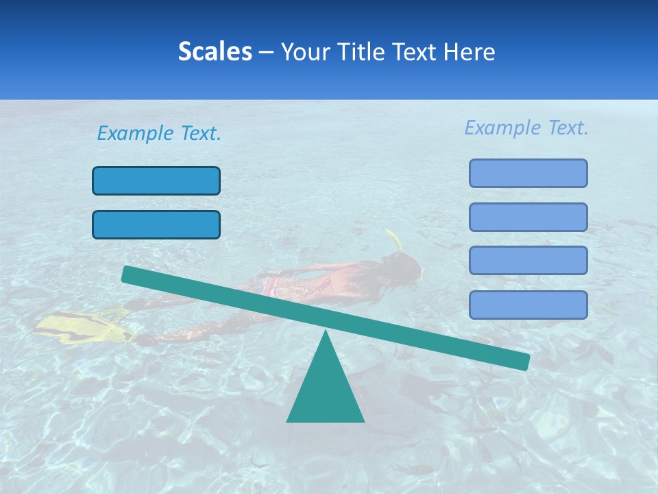 A Woman Swimming In The Ocean With A Snorkel PowerPoint Template