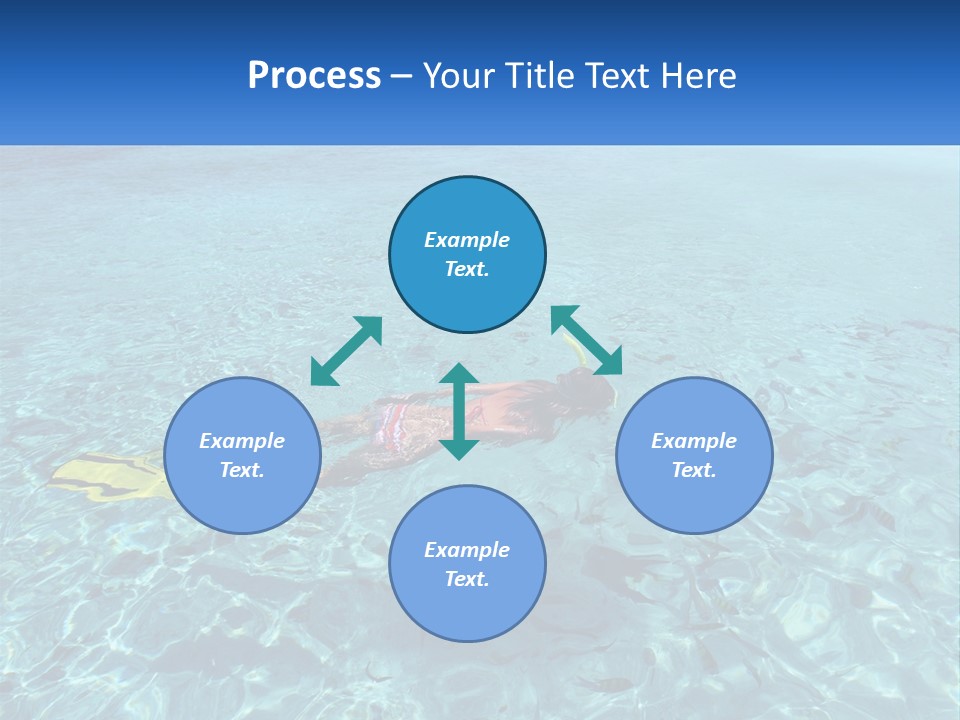 A Woman Swimming In The Ocean With A Snorkel PowerPoint Template