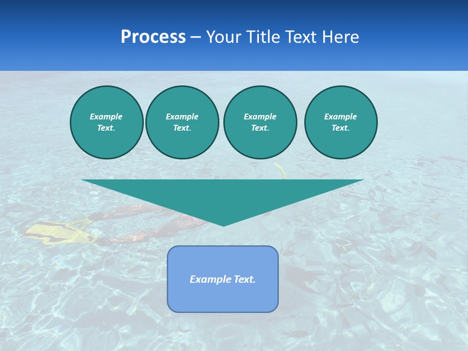 A Woman Swimming In The Ocean With A Snorkel PowerPoint Template