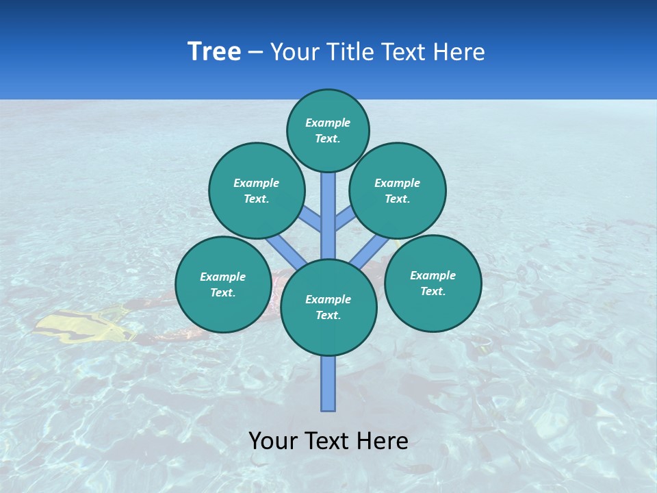 A Woman Swimming In The Ocean With A Snorkel PowerPoint Template