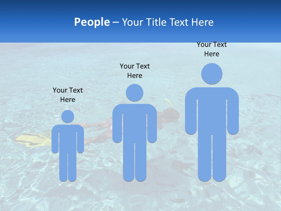 A Woman Swimming In The Ocean With A Snorkel PowerPoint Template