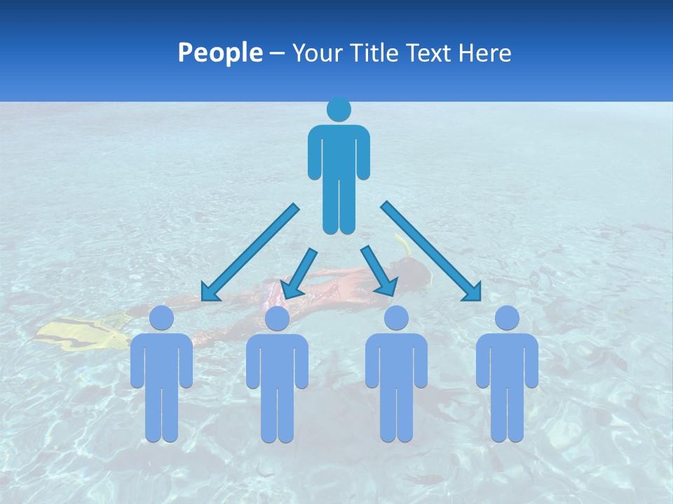 A Woman Swimming In The Ocean With A Snorkel PowerPoint Template