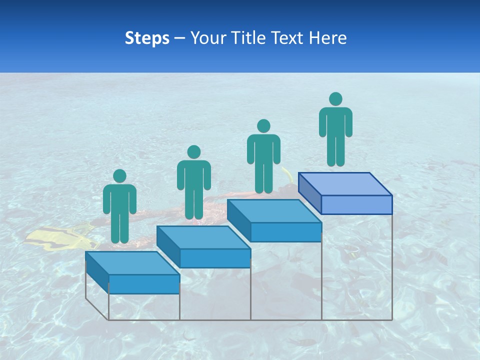 A Woman Swimming In The Ocean With A Snorkel PowerPoint Template