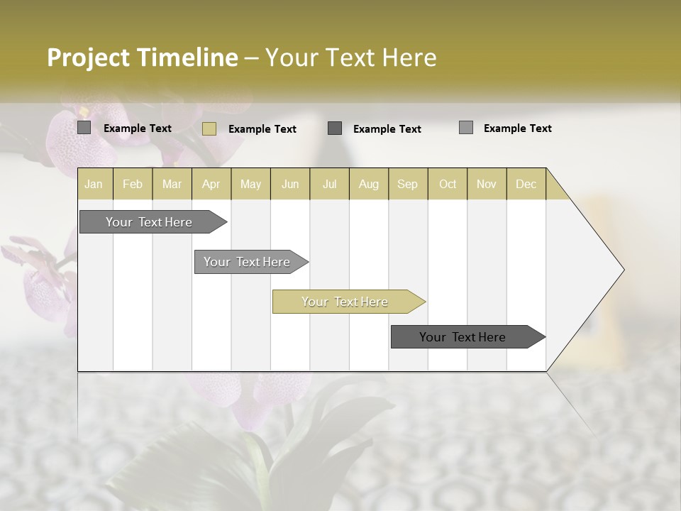 A Vase With Purple Flowers On A Bed PowerPoint Template