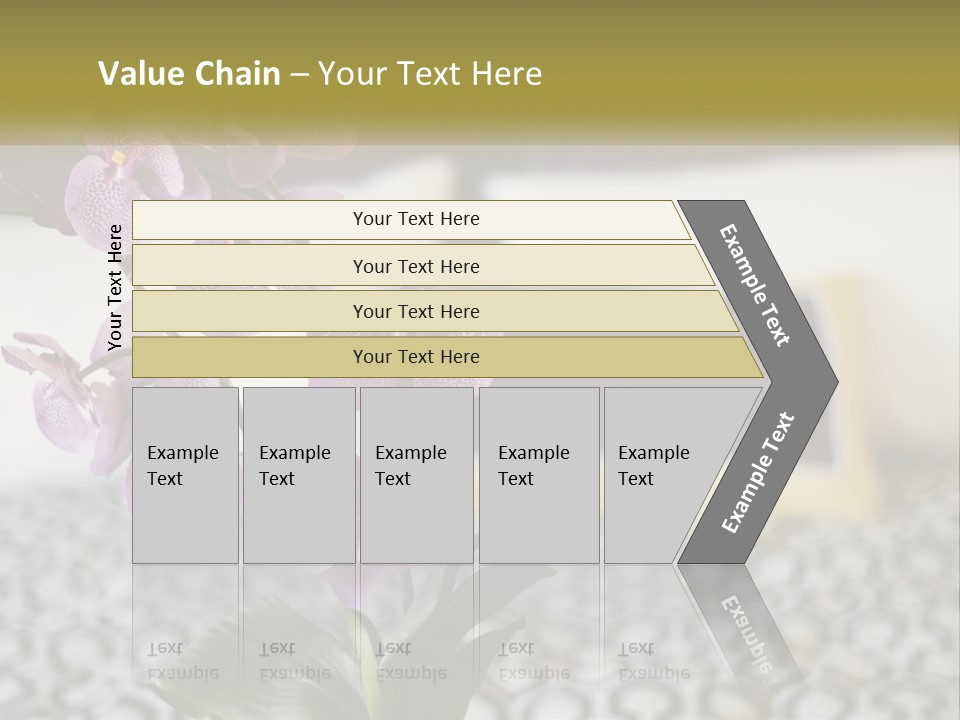 A Vase With Purple Flowers On A Bed PowerPoint Template