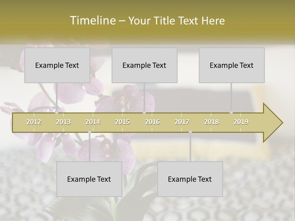 A Vase With Purple Flowers On A Bed PowerPoint Template