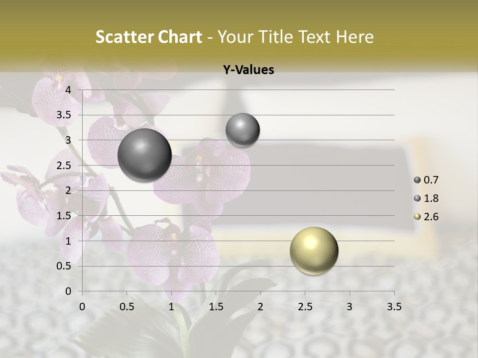 A Vase With Purple Flowers On A Bed PowerPoint Template