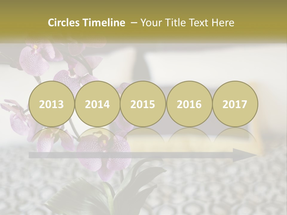 A Vase With Purple Flowers On A Bed PowerPoint Template