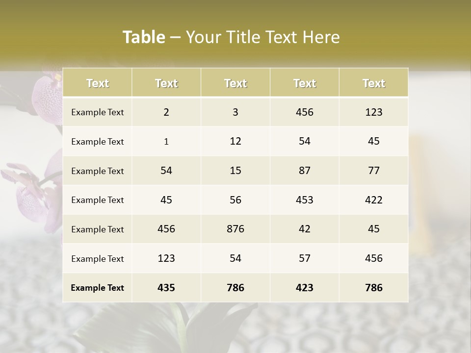 A Vase With Purple Flowers On A Bed PowerPoint Template