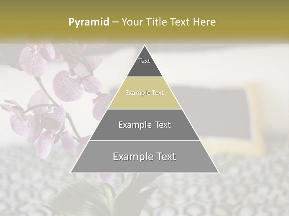 A Vase With Purple Flowers On A Bed PowerPoint Template