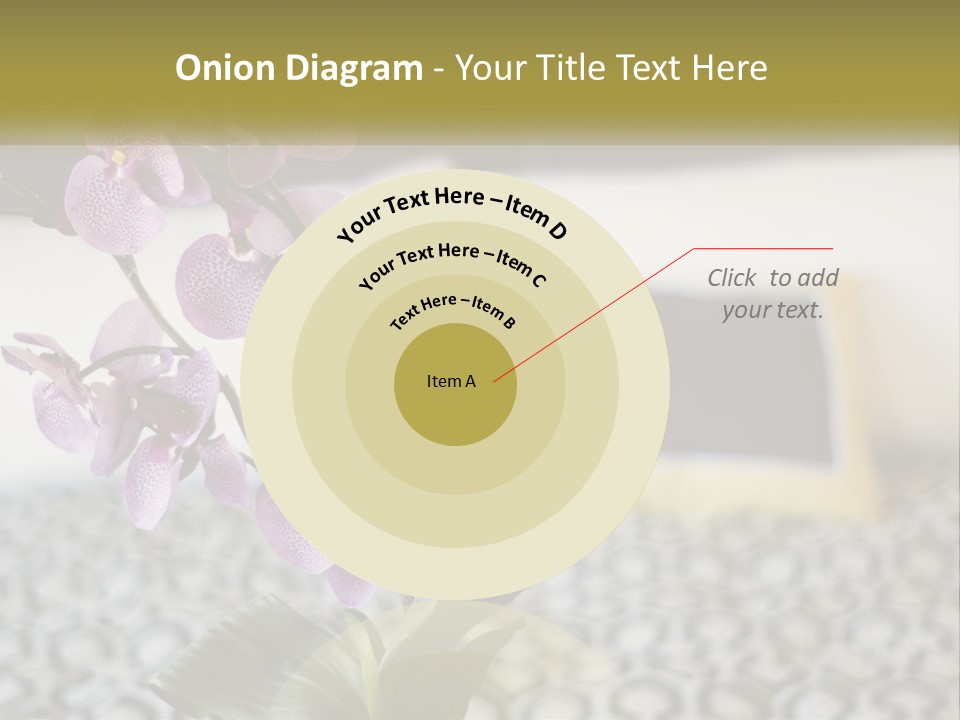 A Vase With Purple Flowers On A Bed PowerPoint Template