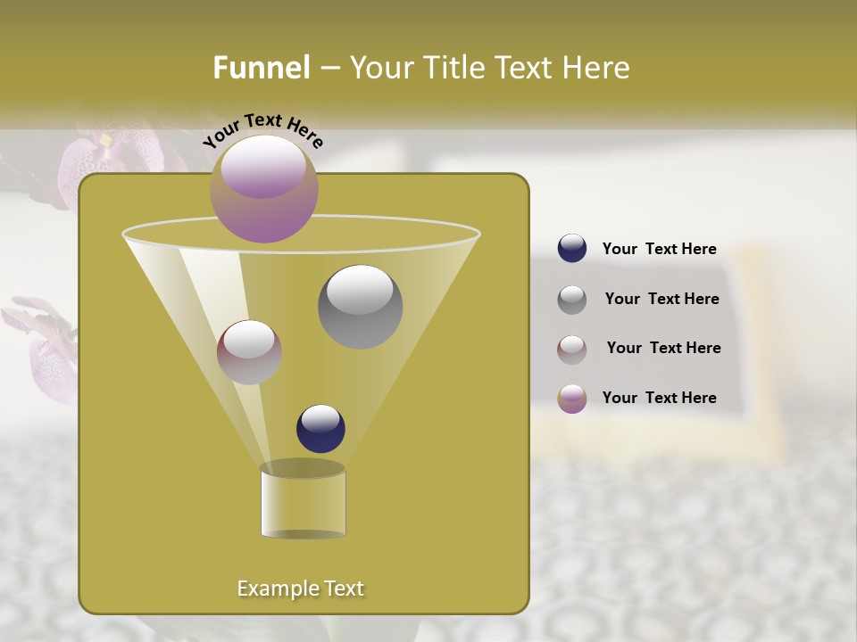 A Vase With Purple Flowers On A Bed PowerPoint Template