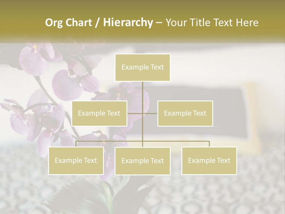 A Vase With Purple Flowers On A Bed PowerPoint Template